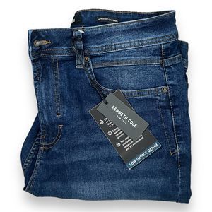 NWT Kenneth Cole New York Men's Straight/ Tapered Fit Denim Jeans Med Wash 32x32
